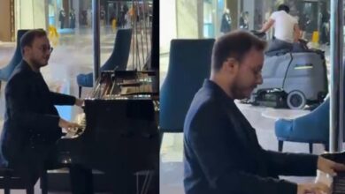 Su Baskınlı Otelde Piyanistin Müzik Yolculuğu: Konuklar Bir Film Sahnesine Taşıdı