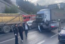 TEM Otoyolu’nda 5 Aracın Karıştığı Zincirleme Kaza: Yaralılar Var