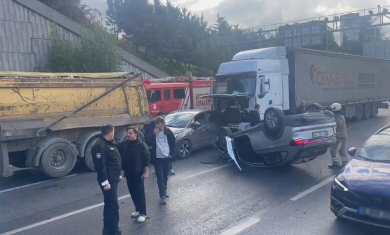 TEM Otoyolu’nda 5 Aracın Karıştığı Zincirleme Kaza: Yaralılar Var