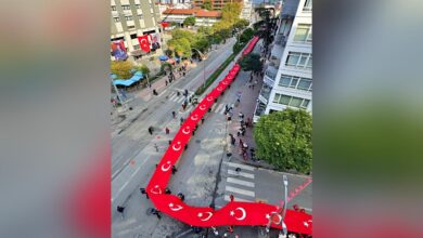 Samsun’da Cumhuriyet Bayramı: 1919 Metrelik Türk Bayrağıyla Şehir Yürüyüşü