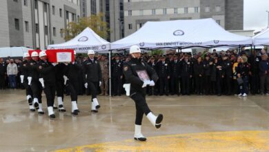 Van’da Trafik Kazasında Şehit Olan Polis Memuru Tayfun Akalan’a Veda